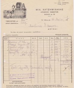 [Τιμολόγιο, Αθήνα]: Αποθήκη νημάτων ΜΙΧ. ΧΑΤΖΗΜΙΧΑΛΗΣ, εν Αθήναις, 21 Μαΐου 1937