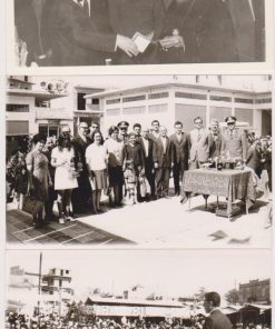 [Κιλκίς]: Διεύθυνσις Γεωργίας νομού Κιλκίς - Ε' Γεωργοκτηνοτροφική Έκθεσις, 4 φωτογραφίες, ασπρόμαυρες, ΦΩΤΟ - ΠΟΛΥΞΕΝΗ ΑΧ. ΝΙΚΟΛΑΪΔΟΥ, Κιλκίς, 1970, διαστάσεις 14Χ9.5. Στο πίσω μέρος σφραγίδα διαστάσεων 13Χ8 με τα στοιχεία και το περιεχόμενον της φωτογραφίας: Βραβευθένται αγρόται και αγρότισσες * Ο Νομάρχης Κιλκίς ομιλεί εις τους συγκεντρωθέντας... * Ξενάγησις επισήμων... * Περίπτερο της Εκθέσεως [στην εικόνα 3 από τις φωτογραφίες]