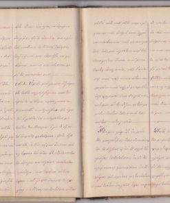 [Λαμία, παιδεία]: Τετράδιο μαθητή γυμνασίου, στην πρώτη, χωρίς αρίθμηση, σελίδα σημειώνεται με μελάνι: "Εξηγήσεις Ελληνικαί καθαραί του μαθητού Γεωρ. Δημητριάδου της πρώτης Αης Τάξεως του Γυμνασίου. Εν Λαμία τη 1η Οκτωβρίου 1878", σ.β'+150 αριθμημένες με το χέρι, διαστάσεις 14Χ19.5, δεμένο στην εποχή του (χαρτόνι) - φθορές στά εξώφυλλα, αποκολλημένο το χαρτί από το εξώφυλλο, αποκολλημένα τα 3 πρώτα φύλλα. Στις δύο πρώτες σελίδες περιέχεται το κείμενο: "Περί του Ισοκράτους" και στις 150 επόμενες, σε δύο στήλες, το "Κείμενον" και η "Εξήγησις" του Ευαγόρα. Το κείμενο είναι γραμμένο με μελάνι, ευανάγνωστο, χωρίς διορθώσεις και σε άριστη κατάσταση