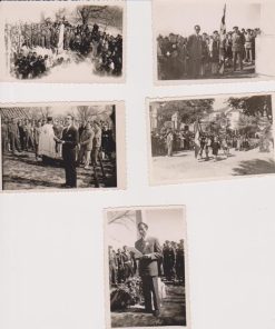 [Κατερίνη]: 5 ασπρόμαυρες φωτογραφίες, Φώτο - Βέργα, διαστάσεις 9X6, πιθανόν εορτές του Δημ. Σχολείου Παληαμπέλων - Κολινδρού