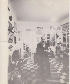 Φαίδων Πατρικαλάκης [Πρόσκλησις εγκαινίων, κείμενο: Γιάννης Κοντός], δίπτυχο, διαστάσεις 17Χ23, "τσακισμένη" στη μέση