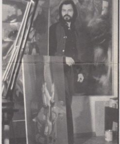 Γιώργος Λαζόγκας [Έντυπο εκθέσεως 1976, κείμενα: Χρύσανθος Χρήστου, Γιάννης Κοντός], τρίπτυχο, διαστάσεις πτυχής 17Χ48
