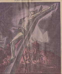 Η ΒΡΑΔΥΝΗ, ιδιοκτήτης -  διευθυντής Δ. Α.. Αραβαντινός, Αθήναι. Έτος 12α', αριθμός φύλλου 5210, 29 Απριλίου 1937, σ.8, αποκομμένες δύο λωρίδες από το κάτω μέρος των δύο τελευταίων φύλλων (περιθώρια - τμήμα κειμένων). Στην πρώτη σελίδα: Τετέλεσται... (Σχέδιον του Τάσσου)