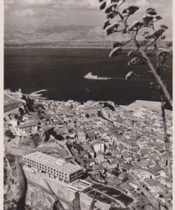 [Ναύπλιον, κάρτα]: Άποψις από το Παλαμήδι, ασπρόμαυρη, αχρησιμοποίητη