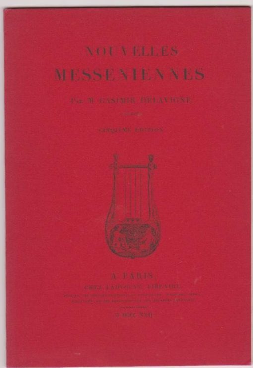 Nouvelles Messéniennes [Ποίηση - Φωτομηχανική ανατύπωση από την Α' έκδοση του 1822]