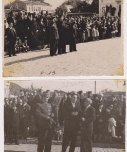 [Ξάνθη, φωτογραφίες]: Δύο φωτογραφίες, ασπρόμαυρες, διαστάσεις 12Χ9, στο πίσω μέρος σημειώνεται με μελάνι "28 Οκτωβρίου 1953 * Ξάνθη, παρέλασις προ επισήμων