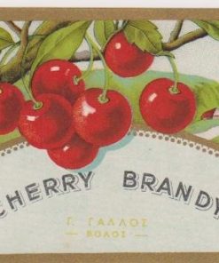 [Βόλος, ετικέτα]: Cherry Brandy Γ. ΓΑΛΛΟΣ * Βόλος, έγχρωμη, διαστάσεις 11Χ8.5