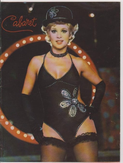 [Πρόγραμμα]: Θέατρο Αλίκη: Cabaret, λιμπρέττο: Τζο Μάστεροφ, μουσική: Τζων Κάντερ, σκηνοθεσία: Δημήτρης Ποταμίτης,  σκηνικά - κοστούμια: Γιώργος Πάτσας, διανομή: Αλίκη Βουγιουκλάκη, Δέσπω Διαμαντίδου κ.ά., 1978, [σ.28], μεγάλο σχήμα, διαφημίσεις