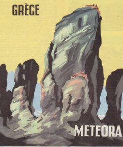 [Εθνικός Οργανισμός Τουρισμού * ΕΟΤ]: Meteora * Grèce, διαφημιστικό έντυπο στα γαλλικά - τρίπτυχο, διαστάσεις πτυχής 10Χ22, 1960, photos J. Lambros