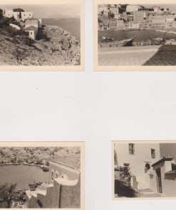 [Ύδρα]: 4 ασπρόμαυρες φωτογραφίες, διαστάσεις 10.5Χ7.5 οι τρεις και 8.5Χ6 η τετάρτη, στο πίσω μέρος από την κάθε μία σημειώνεται με μελάνι "Ύδρα, Αύγουστος 1955"