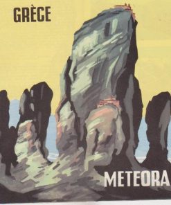 [Εθνικός Οργανισμός Τουρισμού * ΕΟΤ]: Meteora * Grèce, διαφημιστικό έντυπο στα γαλλικά - τρίπτυχο, διαστάσεις πτυχής 10Χ22, 1960, photos