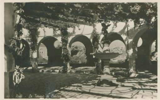 [Ρόδος]: Κάρτα ασπρόμαυρη - Rodi Le Terme di Calitea, foto Sp. Dragonetti