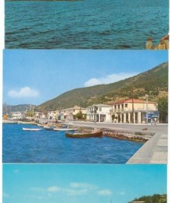 [Κεφαλληνία, κάρτες]: 4 έγχρωμες κάρτες, δεκαετία του 70, αχρησιμοποίητες, εκδότης Ε. Διακάκης και Υιός, Αθήναι [1. Ληξούριον - Το λιμάνι. 2. Ληξούρι - Άποψις από θαλάσσης. 3. Σάμη - Μία παραλιακή άποψις. 4. Πλατύς - Γιαλός, Θαλάσσια λουτρά ]