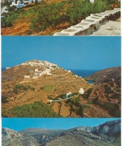 [Σίφνος, κάρτες]: 5 έγχρωμες κάρτες, δεκαετία του 70, αχρησιμοποίητες, εκδότης Β. Ησαΐας, Αθήναι [1. Απολλωνία - Γενική άποψις. 2. Κάστρο. 3. Εξάμπελα. 4. Γενική άποψις. 5. Καμάρες ]