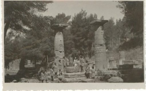 [Ολυμπία]: Κάρτα - Το ολυμπιακόν φως στην Ολυμπία, προπολεμική, ελαχίστη φθορά στο πίσω μέρος