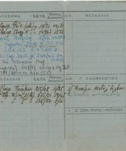 Δελτίον ηθικών αμοιβών του Ταγματάρχου Πεζικού..., δίπτυχο, διαστάσεις 9Χ13
