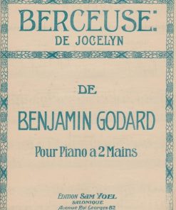 [Παρτιτούρα, εβραίοι]: Benjamin Godard, Jocelyn, edition Sam Yoel, Salonique, προπολεμική