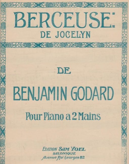 [Παρτιτούρα, εβραίοι]: Benjamin Godard, Jocelyn, edition Sam Yoel, Salonique, προπολεμική